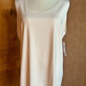 Chico's Cream Scoop Neck Tank Top
